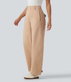 Mid Rise Barrel Leg Work Trousers with Pockets — Candied Ginger — view 3