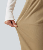 High Waisted Tapered Casual Cotton Trousers with Pockets — Starfish — view 7
