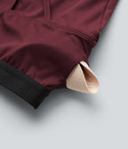 Airy Scoop Neck Built-in Bra InstantCool Cropped Yoga Tank Top — Zinfandel — view 8