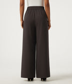 High Waisted Wide Leg Work Trousers with Pockets — Mole' — view 2