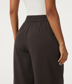 High Waisted Wide Leg Work Trousers with Pockets — Mole' — view 5
