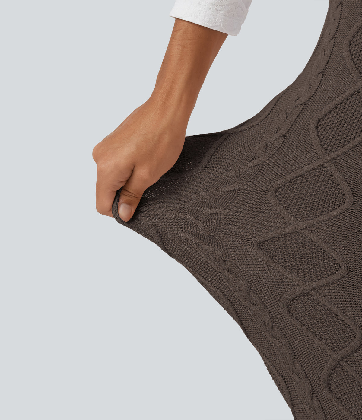 High Waisted Foldover Bootcut Lounging Sweater Trousers — Coffee Liqueúr — view 6