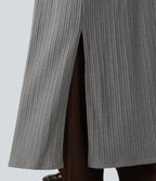 Long Sleeve Casual Longline Cardigan — Home Grey — view 5