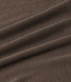 V Neck Long Sleeve Tie Back Crossover Hem Casual Top — Coffee Quartz — view 8