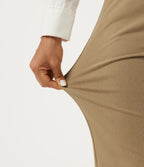 High Waisted Tapered Rolled Hem Work Cotton Trousers with Pockets — Starfish — view 8
