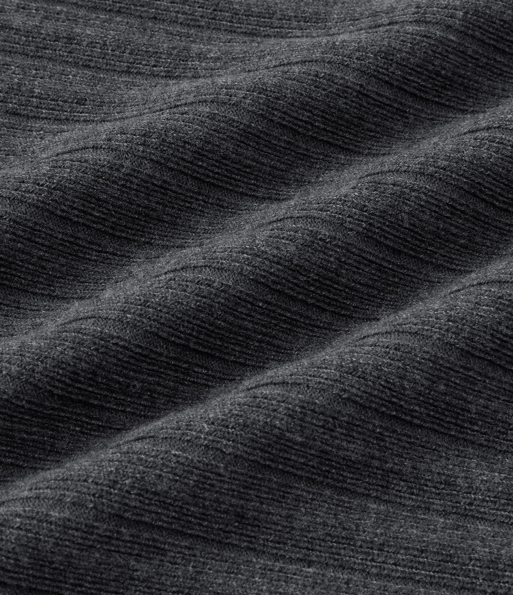 Boat Neck Long Sleeve Casual Jumper — Dark Grey — view 7