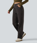 High Waisted Straight Leg Casual Jeans with Pockets — Phantom Denim — view 3