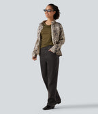 High Waisted Straight Leg Casual Jeans with Pockets — Phantom Denim — view 4