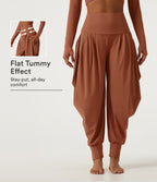 Airy High Waisted Stacked InstantCool Dance Joggers with Pockets — Orange Rust — view 1
