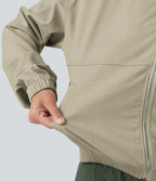 Long Sleeve Casual Jacket with Pockets — Fresh Curry — view 7
