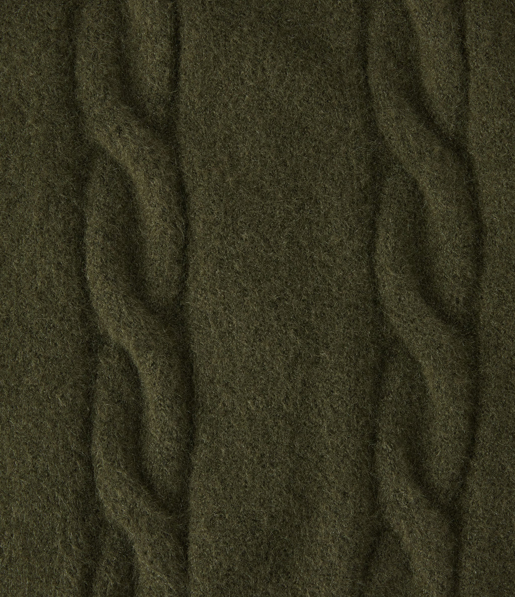 V Neck Raglan Long Sleeve Work Jumper — Lone Pine Green — view 8