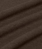 Boat Neck Long Sleeve Thumb Hole Ruched Casual Top — Coffee Quartz — view 7