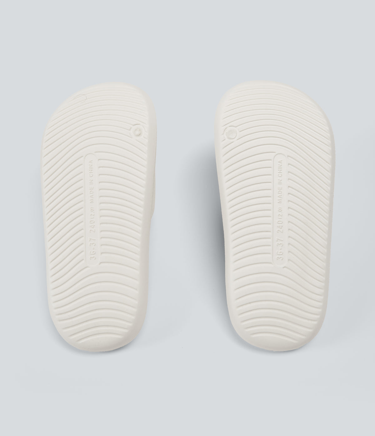 Plain Workout Slides — White — view 2