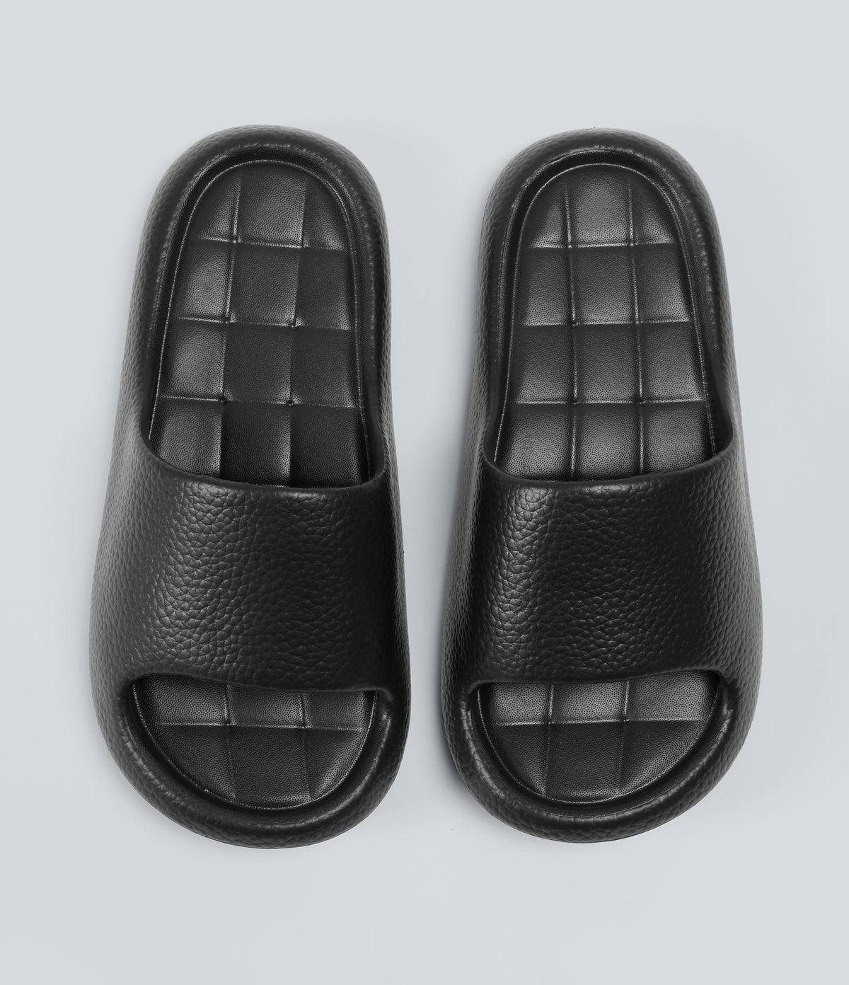 Plain Workout Slides — Black — view 4