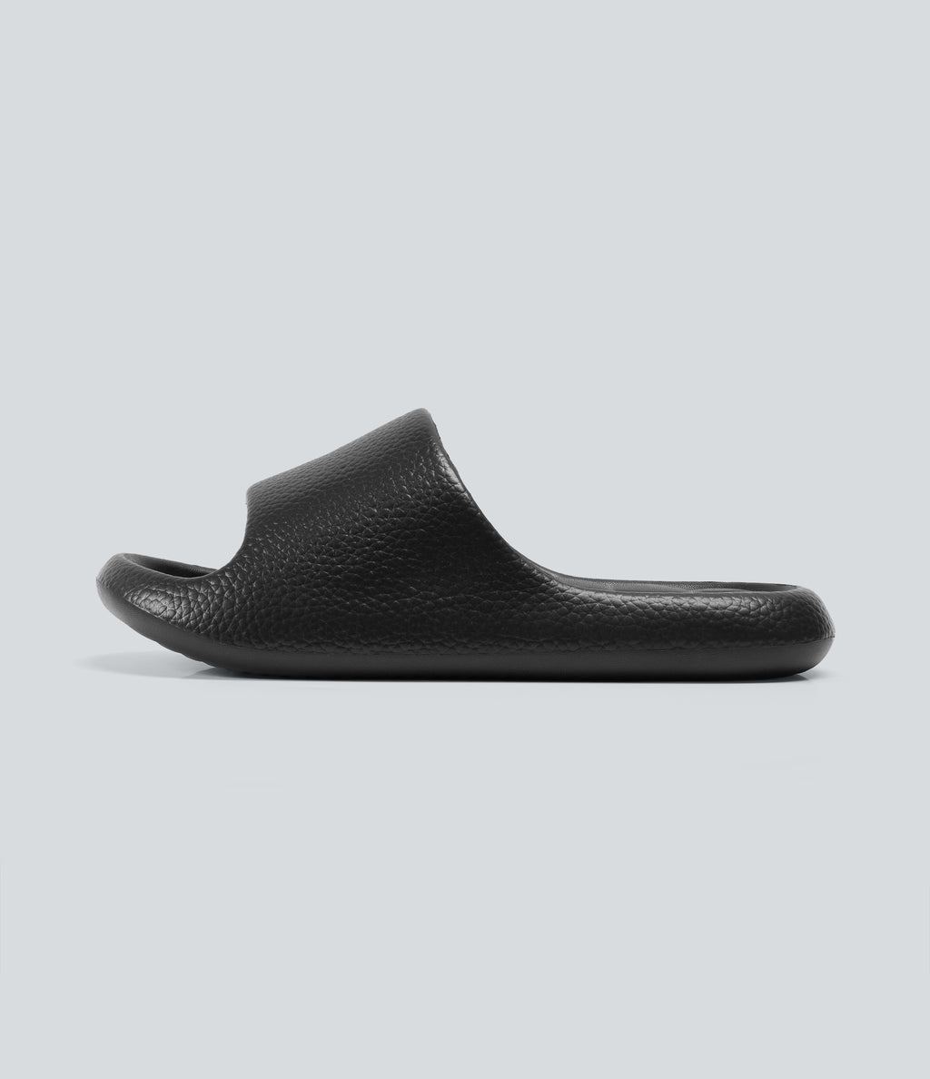 Plain Workout Slides — Black — additional view