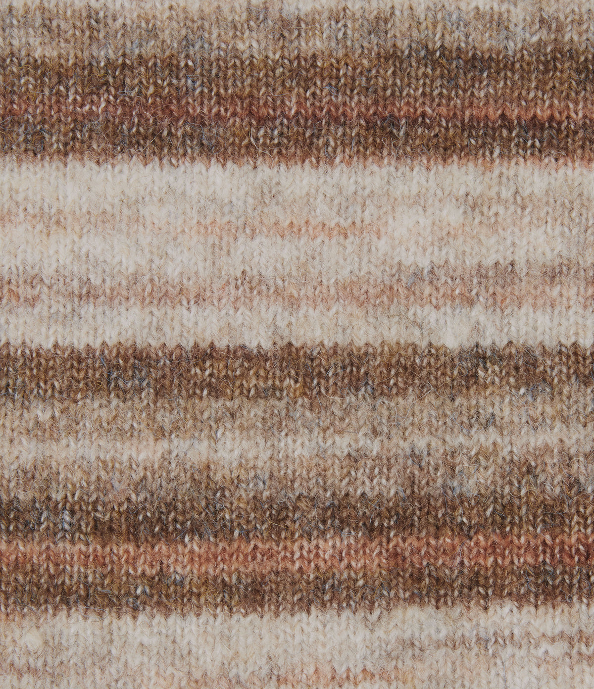 Boat Neck Bell Long Sleeve Gradient Stripe Oversized Casual Jumper — Hazelnut Strata — view 7
