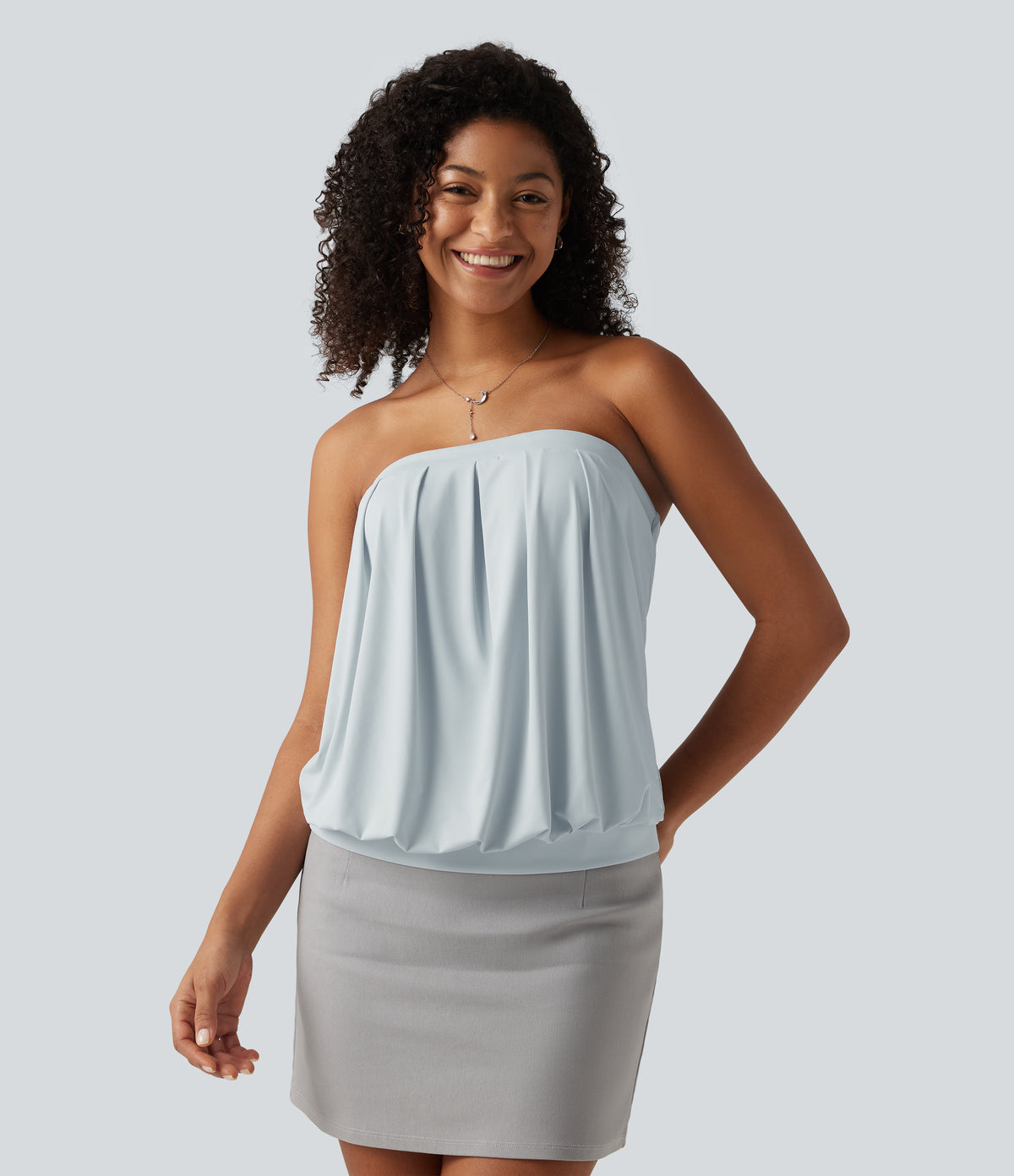 InstantCool Casual Tube Top — Frost Veil — view 4