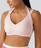 Airy Low Support Built-in Bra InstantCool Yoga Sports Bra — Primrose Pink — view 6