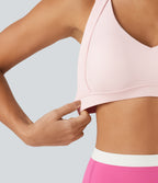 Airy Low Support Built-in Bra InstantCool Yoga Sports Bra — Primrose Pink — view 7
