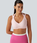 Airy Low Support Built-in Bra InstantCool Yoga Sports Bra — Primrose Pink — view 1