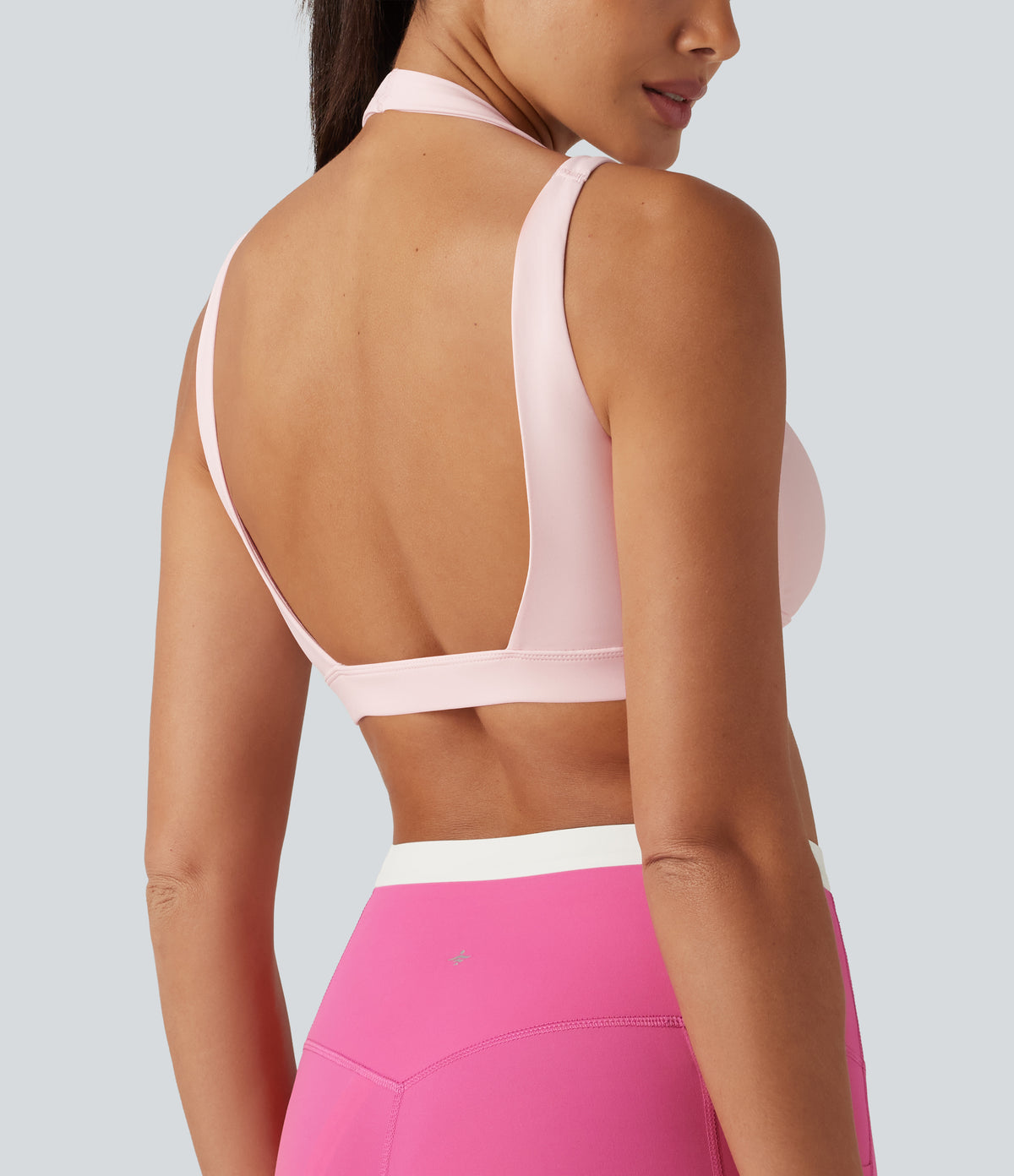 Airy Low Support Built-in Bra InstantCool Yoga Sports Bra — Primrose Pink — view 5