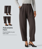 High Waisted Straight Leg Work Trousers with Pockets — Delicioso — view 1