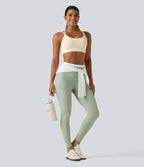Plush Low Support Crisscross Built-in Bra Yoga Sports Bra — Solitary Star — view 6