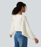Long Sleeve Open Front Casual Cardigan — Cheese White — view 2