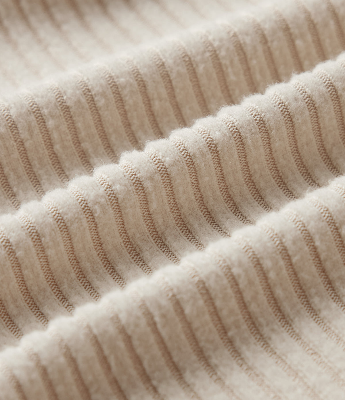 Ribbed Knit Open Front Long Sleeve Casual Longline Waterfall Cardigan with Pockets — Whipped Taupe — view 6