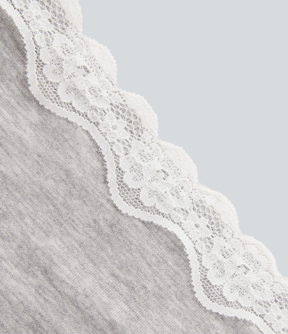 Ribbed Off Shoulder Long Sleeve Ruched Contrast Lace Casual Top — Fog Gray — view 8