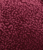High Waisted Crossover Leopard Print Velvet Casual Flare Trousers with Pockets — Crimson Wild — view 7