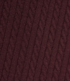 Cable‑Knit High Waisted Built-In Shorts Mini Casual Bodycon Skirt — Muddled Berry — view 6