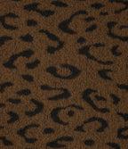 High Waisted Drawstring Leopard Print Wide Leg Casual Plush Trousers with Pockets — Brown and Black Leopard — view 8