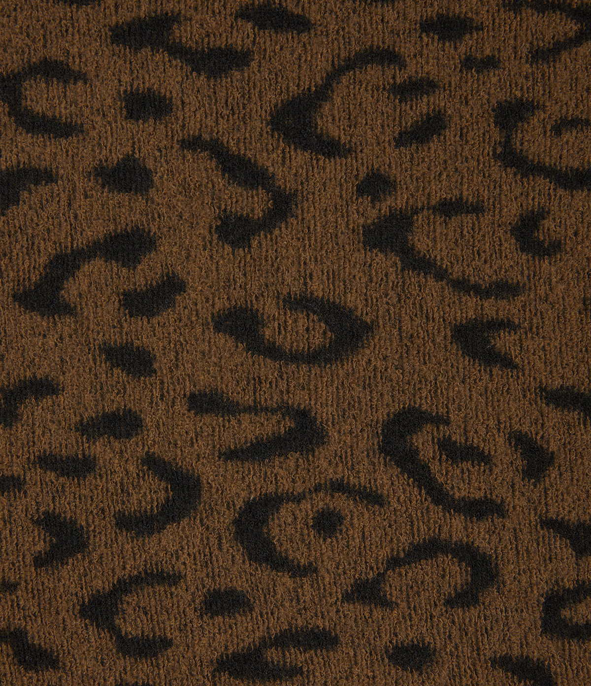 High Waisted Drawstring Leopard Print Wide Leg Casual Plush Trousers with Pockets — Brown and Black Leopard — view 8