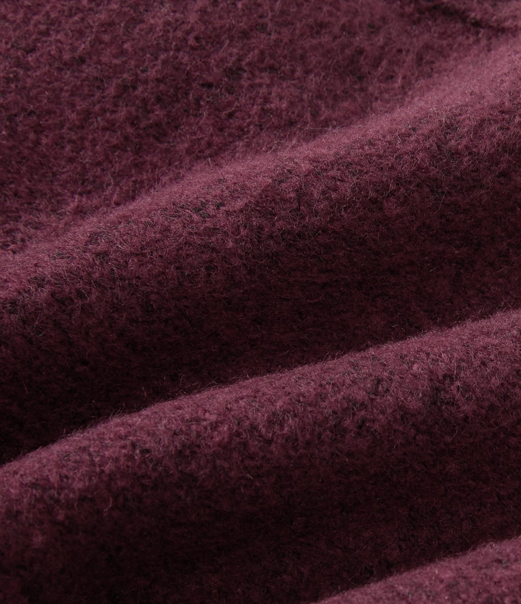 V Neck Long Sleeve V Back Casual Jumper — Maroon Banner — view 8