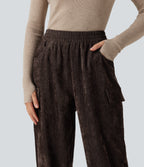 High Waisted Casual Trousers with Pockets — Mole' — view 4
