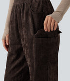 High Waisted Casual Trousers with Pockets — Mole' — view 5