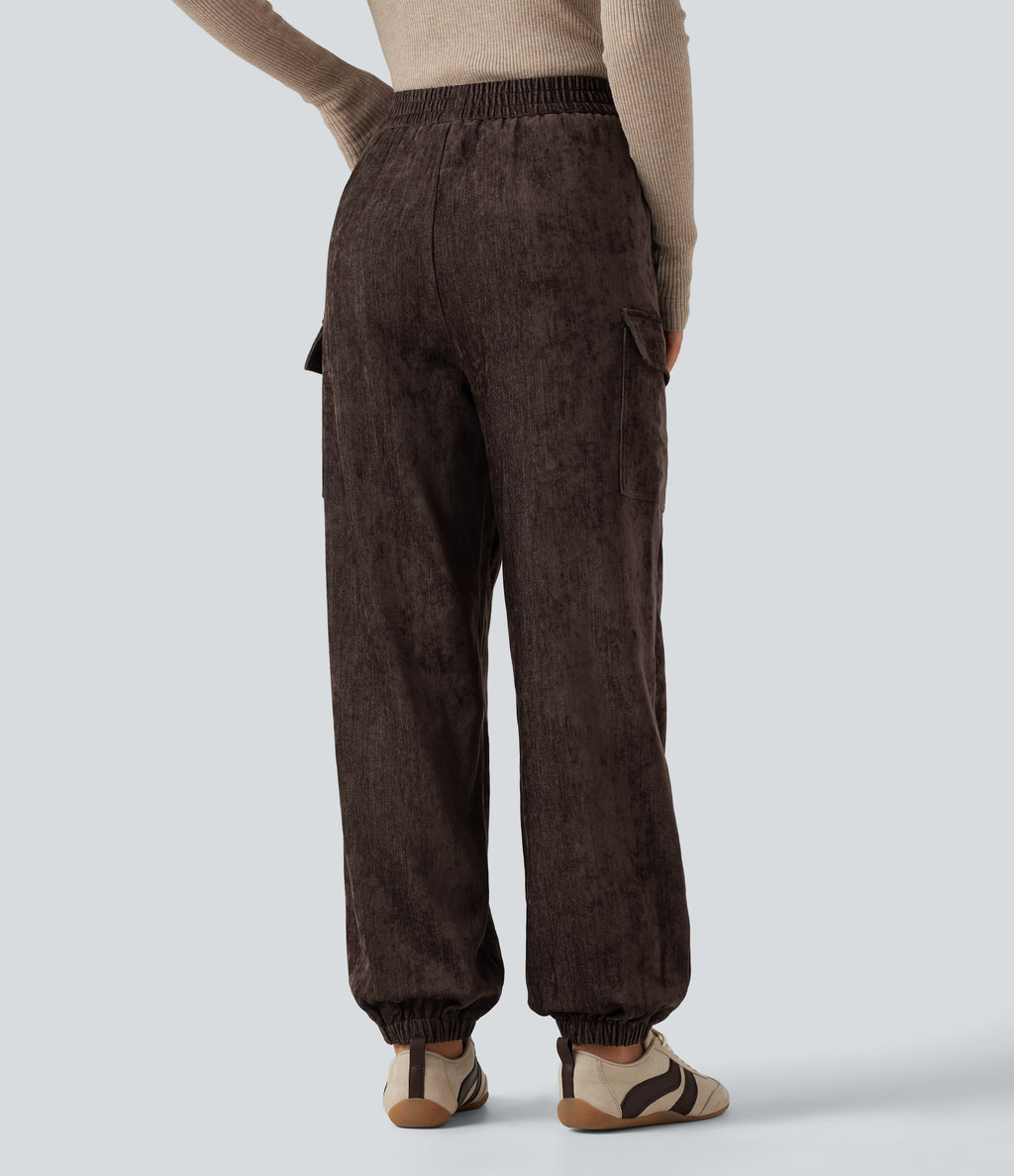 High Waisted Casual Trousers with Pockets — Mole' — view 2