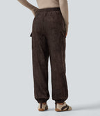 High Waisted Casual Trousers with Pockets — Mole' — view 2