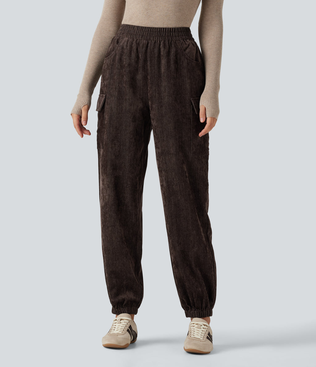 High Waisted Casual Trousers with Pockets — Mole' — view 1