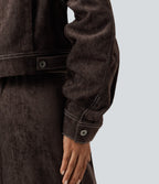 Long Sleeve Casual Shirt Jacket with Pockets — Mole' — view 6