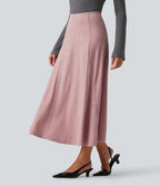 High Waisted A-Line Maxi Casual Skirt — Zephyr — view 3