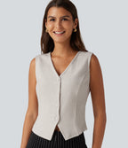 V Neck Waffle Work Vest — Wind Chime — view 1
