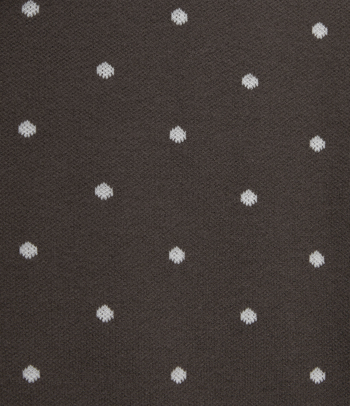 Round Neck Long Sleeve Polka Dot Casual Cardigan — Clay Brown — view 7