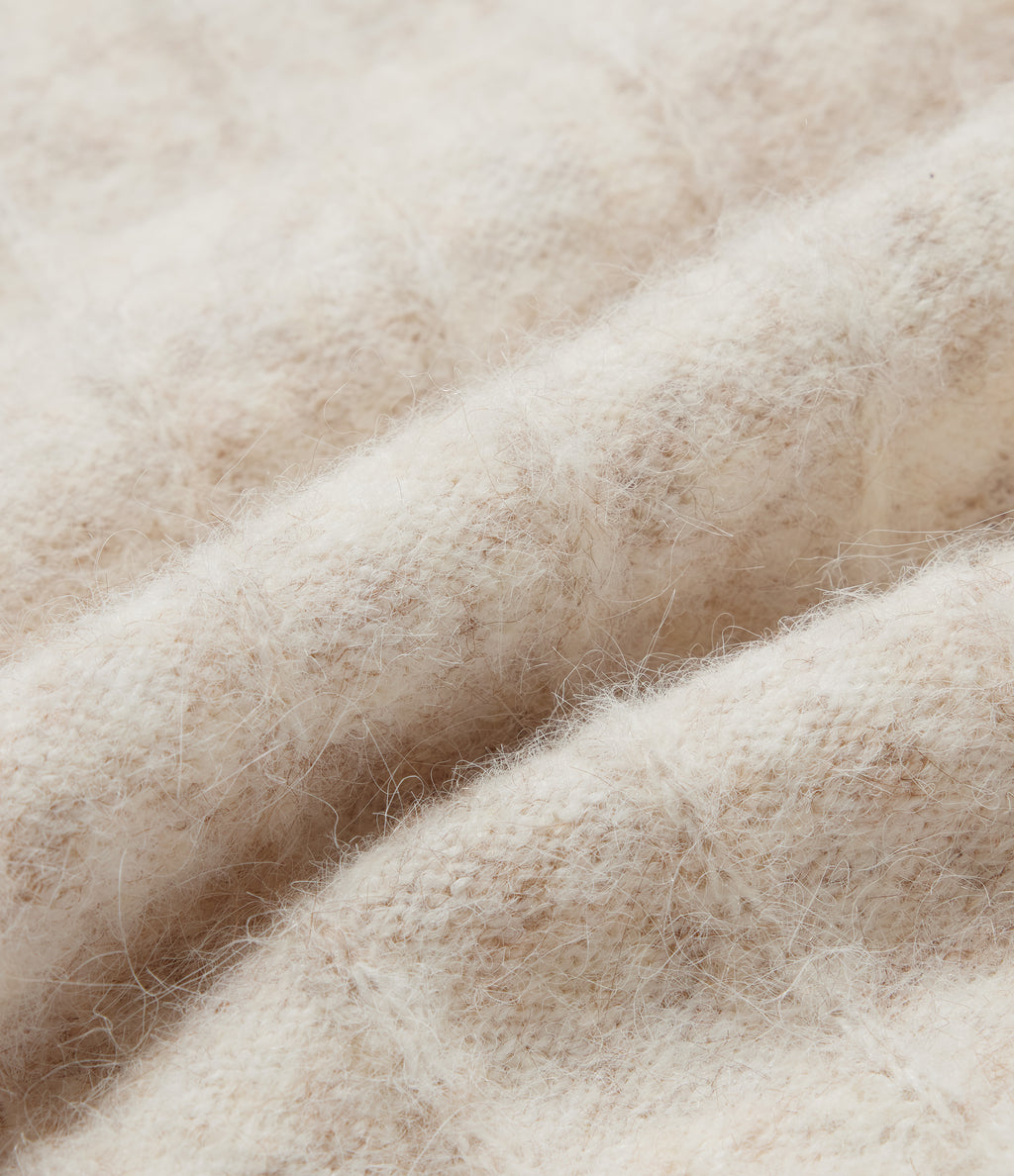 Boat Neck Long Sleeve Casual Jumper — Pastel Parchment — view 8