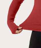 Hooded Long Sleeve Crossover Ruched Yoga Sports Top — Rubicondo — view 7