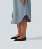 Long Sleeve Midi Work Shirt Dress with Pocket — Mountain Spring — view 7