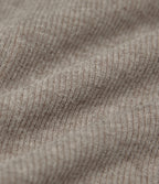 Off Shoulder Batwing Long Sleeve Asymmetric Casual Top — Taupe Stripe — view 8