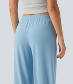 Low Rise Casual Sweatpants with Pockets — Airy Blue — view 5