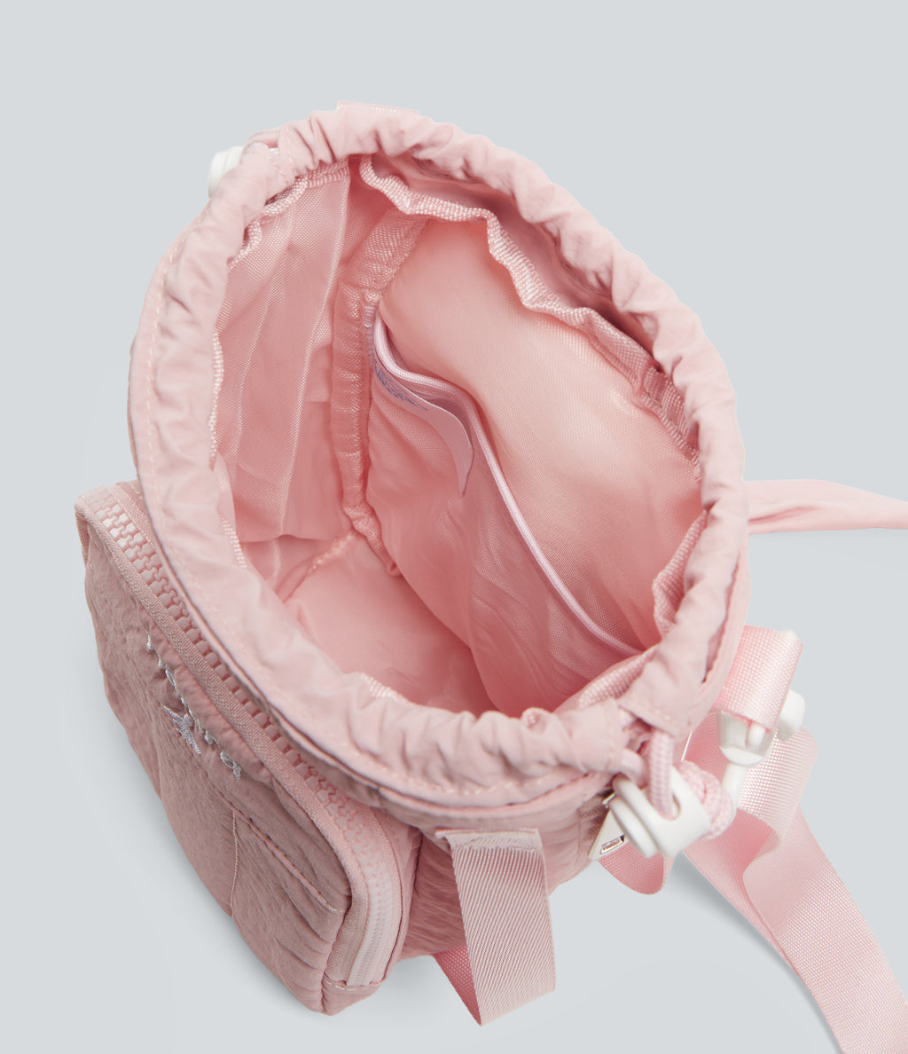 Yoga Crossbody Bag with Zipper Pocket — Crystal Pink — view 6